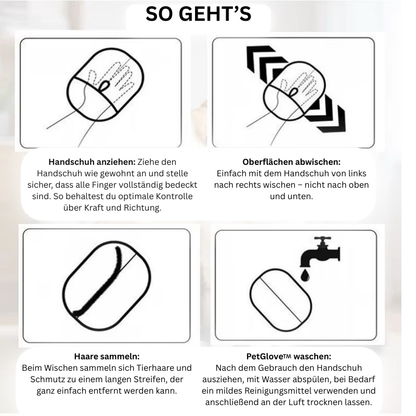 Azena PetGlove™ | Effektive Tierhaarentfernung auf Sofa, Teppich, Kleidung und Möbeln